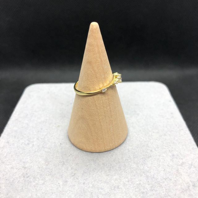 即決 S925 ゴールドカラー ストーン リング 指輪 9号 < 女性アクセサリー/時計 即決 S925 ゴールドカラー ストーン リング 指輪 9号 < 女性アクセサリー/時計の