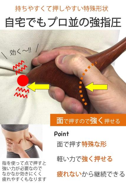 ツボ押し棒 持ちやすく押しやすい特殊な形の天然木マッサージ棒 < ヘルス/ビューティー  ツボ押し棒 持ちやすく押しやすい特殊な形の天然木マッサージ棒 < ヘルス/ビューティーの