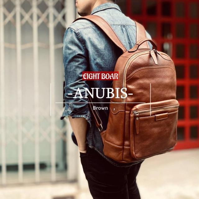 ◆ANUBIS カウハイド オールレザー ビジネス 18L バックパック リュック 牛本革 エイトボアー ブラウン◆茶k48 < 男性ファッション  ◆ANUBIS カウハイド オールレザー ビジネス 18L バックパック リュック 牛本革 エイトボアー ブラウン◆茶k48 < 男性ファッションの