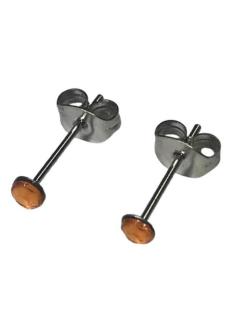2個1セット 幅3mm ラインストーン スタッドピアス オレンジ 両耳用 ステンレス アクリル製 シンプル つけっぱなしOK 安い < 女性アクセサリー/時計  2個1セット 幅3mm ラインストーン スタッドピアス オレンジ 両耳用 ステンレス アクリル製 シンプル つけっぱなしOK 安い  < 女性アクセサリー/時計の