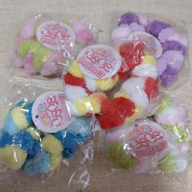 Aカラフルもこもこシュシュ5個セット < 女性アクセサリー/時計 Aカラフルもこもこシュシュ5個セット < 女性アクセサリー/時計の