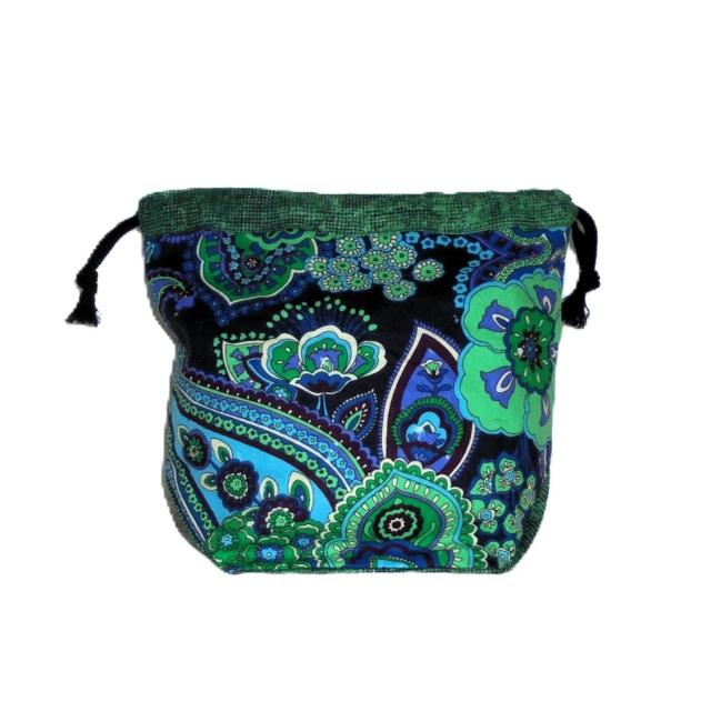 【底マチ幅が広い巾着】◆ヴェラブラッドリー◆【Blue Rhapsody】 < 女性ファッション 【底マチ幅が広い巾着】◆ヴェラブラッドリー◆【Blue Rhapsody】 < 女性ファッションの