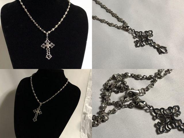 正規良 レア Loree Rodkinローリーロドキン ミルグレイ オープンクロス×オーバルクロスチェーンネックレス SET < ブランド  正規良 レア Loree Rodkinローリーロドキン ミルグレイ オープンクロス×オーバルクロスチェーンネックレス SET < ブランドの