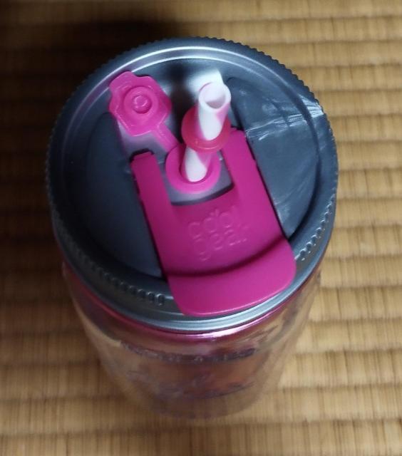 クールギア メイソンジャー ストロー付き タンブラー ピンク 470ml < インテリア/ライフ  クールギア メイソンジャー ストロー付き タンブラー ピンク 470ml < インテリア/ライフの