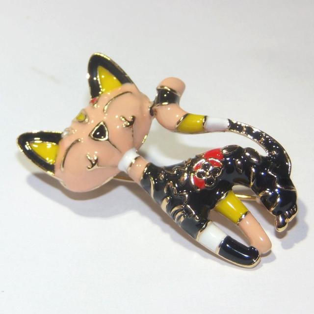 肌色 ネコ 猫 ネコ ねこ ピンブローチ ブローチ ピンバッジ バッジ ラペルピン < 女性アクセサリー/時計  肌色 ネコ 猫 ネコ ねこ ピンブローチ ブローチ ピンバッジ バッジ ラペルピン < 女性アクセサリー/時計の