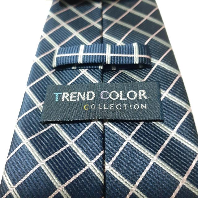 TREND COLOR ネクタイ 紺色系 チェック柄 < 男性ファッション  TREND COLOR ネクタイ 紺色系 チェック柄 < 男性ファッションの