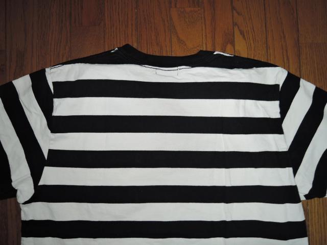 HYSTERIC GLAMOUR ヒステリックグラマー FERGADELIC METAL刺繍 ポケ付Tシャツ L 白黒 ボーダー柄 < ブランド  HYSTERIC GLAMOUR ヒステリックグラマー FERGADELIC METAL刺繍 ポケ付Tシャツ L 白黒 ボーダー柄 < ブランドの