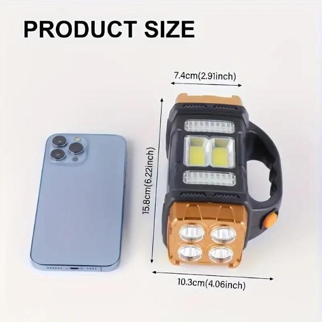 爆ヤス価格1290円★ソーラーポータブルライトUSB充電式 COBサイドライト4LED前後両面照明付き多機能ドフラッシュライト 赤 < インテリア/ライフ 爆ヤス価格1290円★ソーラーポータブルライトUSB充電式 COBサイドライト4LED前後両面照明付き多機能ドフラッシュライト 赤 < インテリア/ライフの