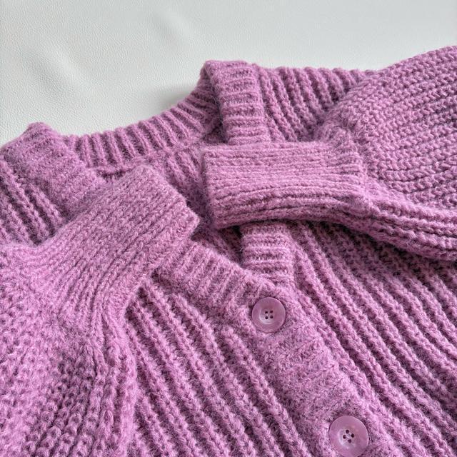 新品◆ミッシュマッシュ◆大きいサイズ感◆モヘヤニットカーディガン◆ピンクパープル < ブランド  新品◆ミッシュマッシュ◆大きいサイズ感◆モヘヤニットカーディガン◆ピンクパープル < ブランドの