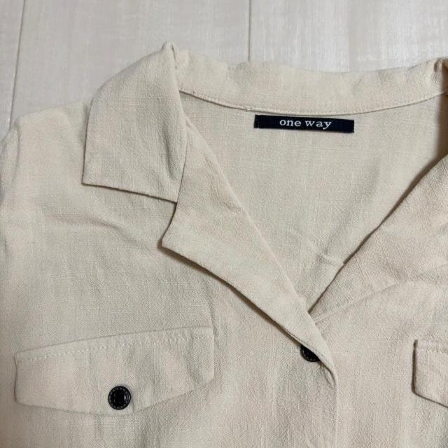 ◆one*way/ワンウェイ◆リネン混ベルト付オールインワン★ベージュM♪シンプルコーデ*美品 < ブランド ◆one*way/ワンウェイ◆リネン混ベルト付オールインワン★ベージュM♪シンプルコーデ*美品 < ブランドの