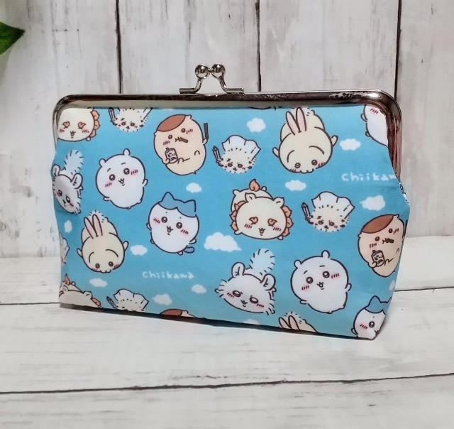 ちいかわ 青空 角型がま口 通帳ケース 小物入れ 多目的ポーチ < 女性ファッション ちいかわ 青空 角型がま口 通帳ケース 小物入れ 多目的ポーチ < 女性ファッションの