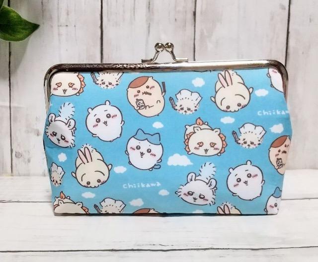 ちいかわ 青空 角型がま口 通帳ケース 小物入れ 多目的ポーチ < 女性ファッション ちいかわ 青空 角型がま口 通帳ケース 小物入れ 多目的ポーチ < 女性ファッションの