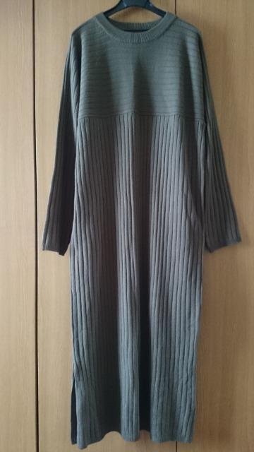 INGNI イング☆ニットワンピース★太リブ編み☆サイドスリット★カーキ☆ロングワンピース☆ < ブランド INGNI イング☆ニットワンピース★太リブ編み☆サイドスリット★カーキ☆ロングワンピース☆ < ブランドの