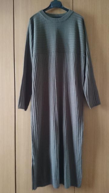 INGNI イング☆ニットワンピース★太リブ編み☆サイドスリット★カーキ☆ロングワンピース☆ < ブランド INGNI イング☆ニットワンピース★太リブ編み☆サイドスリット★カーキ☆ロングワンピース☆ < ブランドの