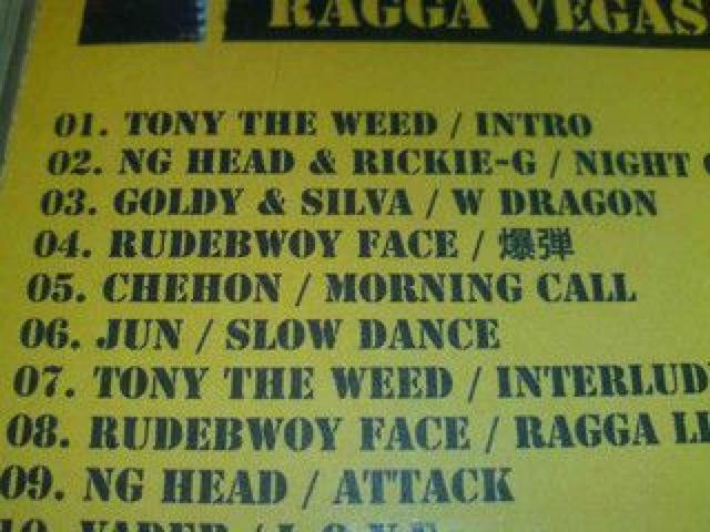 sRAGGAtRICKIE-G VADER NANJA MAN QG REGGAE CHEHON SILVA  CD/DVD/rfI 