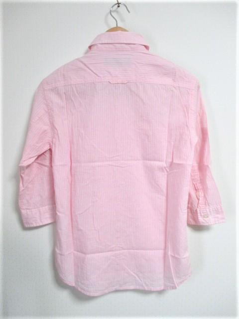 LOUNGE LIZARD ラウンジリザード ストライプ柄 7分袖シャツ/メンズ/1(S)☆新品 < ブランド LOUNGE LIZARD ラウンジリザード ストライプ柄 7分袖シャツ/メンズ/1(S)☆新品 < ブランドの