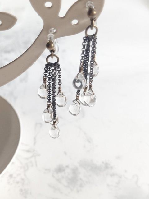 *ぷるぷるドロップのノンホールピアス*クリア 21007 < 女性アクセサリー/時計 *ぷるぷるドロップのノンホールピアス*クリア 21007 < 女性アクセサリー/時計の