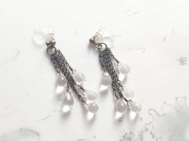 *ぷるぷるドロップのノンホールピアス*クリア 21007 < 女性アクセサリー/時計 *ぷるぷるドロップのノンホールピアス*クリア 21007 < 女性アクセサリー/時計の