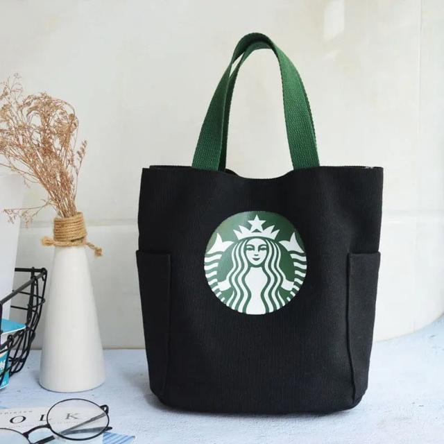 【スターバックス海外限定】スタバ トートバック ハンドバッグ小物入れ ブラック < 女性ファッション  【スターバックス海外限定】スタバ トートバック ハンドバッグ小物入れ ブラック  < 女性ファッションの