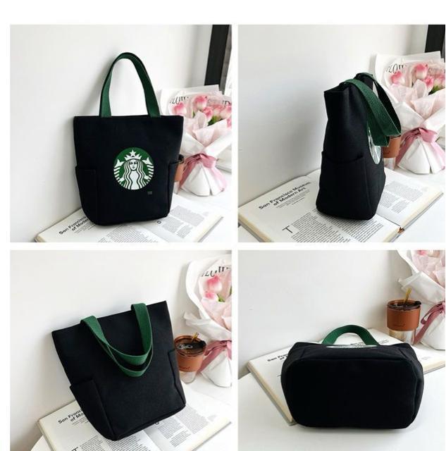 【スターバックス海外限定】スタバ トートバック ハンドバッグ小物入れ ブラック < 女性ファッション  【スターバックス海外限定】スタバ トートバック ハンドバッグ小物入れ ブラック < 女性ファッションの