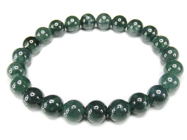厳選良品深緑色ひすい天然石本翡翠ジェダイト約8mmブレスレット綺麗 < 女性アクセサリー/時計 厳選良品深緑色ひすい天然石本翡翠ジェダイト約8mmブレスレット綺麗 < 女性アクセサリー/時計の