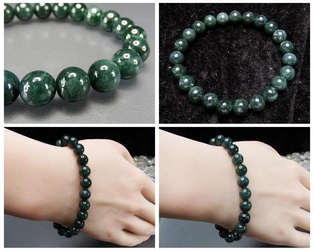厳選良品深緑色ひすい天然石本翡翠ジェダイト約8mmブレスレット綺麗 < 女性アクセサリー/時計 厳選良品深緑色ひすい天然石本翡翠ジェダイト約8mmブレスレット綺麗 < 女性アクセサリー/時計の