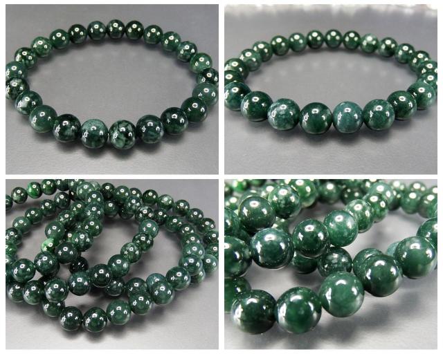 厳選良品深緑色ひすい天然石本翡翠ジェダイト約8mmブレスレット綺麗 < 女性アクセサリー/時計 厳選良品深緑色ひすい天然石本翡翠ジェダイト約8mmブレスレット綺麗 < 女性アクセサリー/時計の