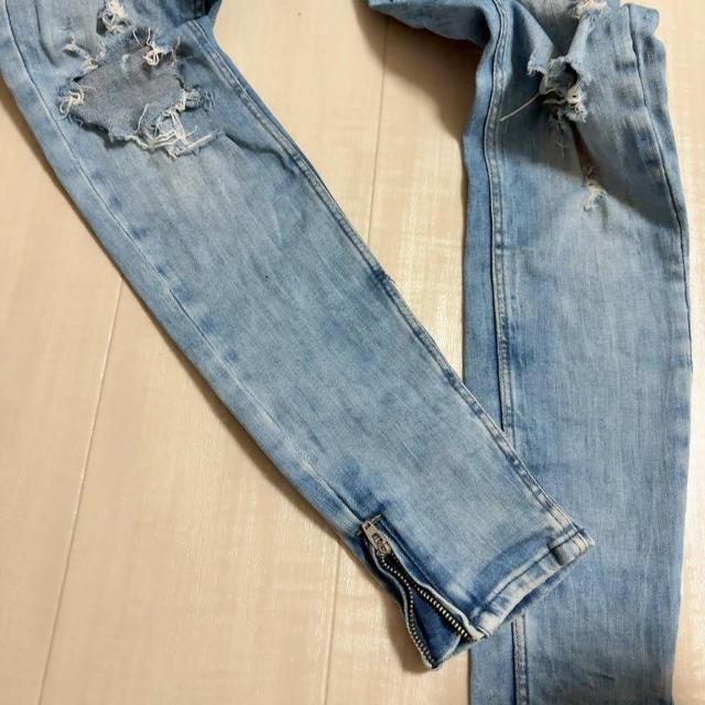 ◆ZARA/ザラ◆ダメージスキニーデニム★薄ブルー36*シンプルコーデ♪美品 < ブランド ◆ZARA/ザラ◆ダメージスキニーデニム★薄ブルー36*シンプルコーデ♪美品 < ブランドの