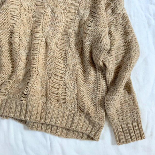 abc une face☆軽い着心地模様編みニットプルオーバー < ブランド abc une face☆軽い着心地模様編みニットプルオーバー < ブランドの