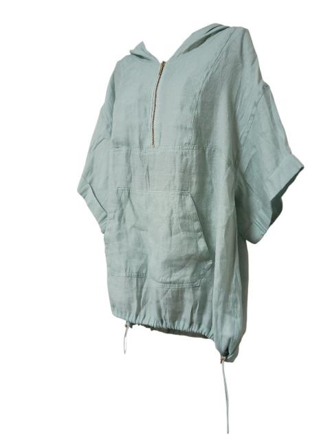 フレディエミュ フード付きかぶりパーカー M くすみカラー ライトブルー シアー < 女性ファッション フレディエミュ フード付きかぶりパーカー M くすみカラー ライトブルー シアー < 女性ファッションの