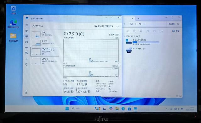 FUJITSU LIFEBOOK Corei7 ������8GB SSD256GB �u���[���C Web�J���� Windows11 �� PC�{��/���Ӌ@��� 