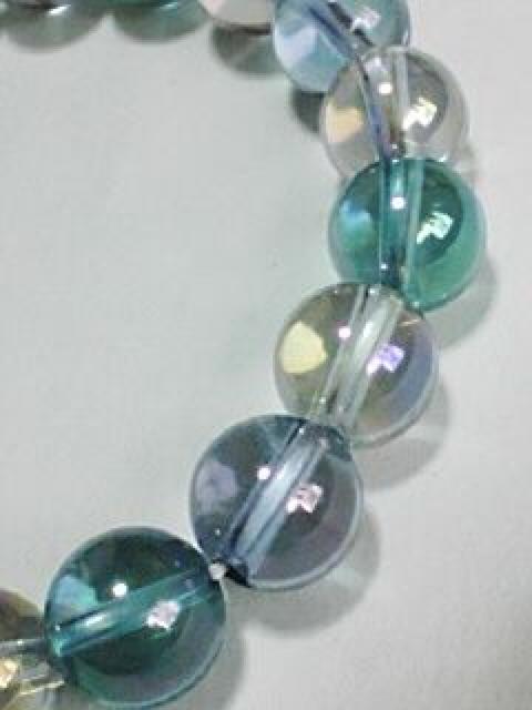 手作り!8ミリ玉3色オーラブレスレット < 女性アクセサリー/時計  手作り!8ミリ玉3色オーラブレスレット < 女性アクセサリー/時計の