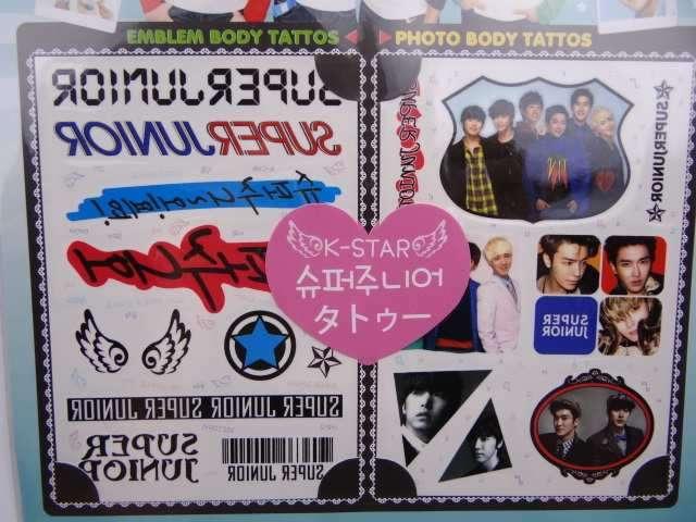 SUPER JUNIOR タトゥー (tattoo) ステッカー シール < タレントグッズ  SUPER JUNIOR タトゥー (tattoo) ステッカー シール < タレントグッズの