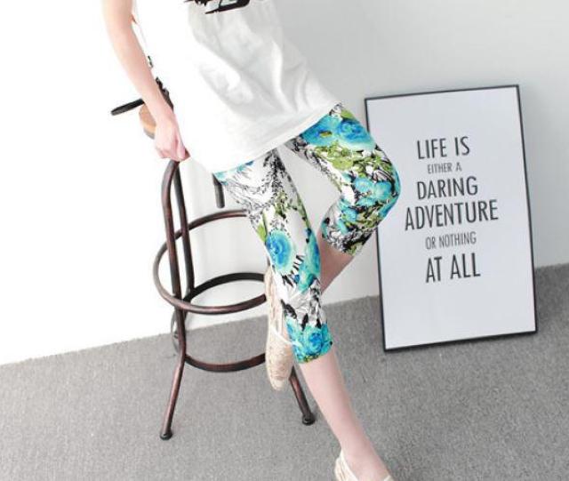 送料無料  レディース 7分丈 レギンス 青い薔薇 夏レギンス ブルー < 女性ファッション  送料無料  レディース 7分丈 レギンス 青い薔薇 夏レギンス ブルー < 女性ファッションの