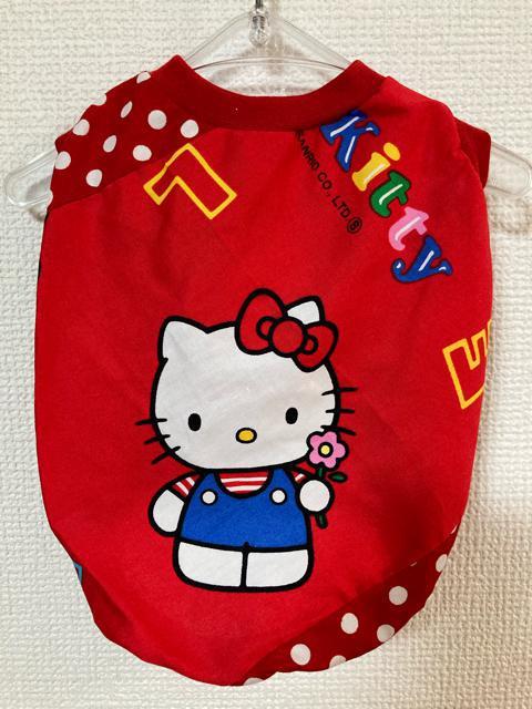 M★レトロキティちゃん シャツ 赤 ドット 犬服★ < ペット/手芸/園芸  M★レトロキティちゃん シャツ 赤 ドット 犬服★  < ペット/手芸/園芸の