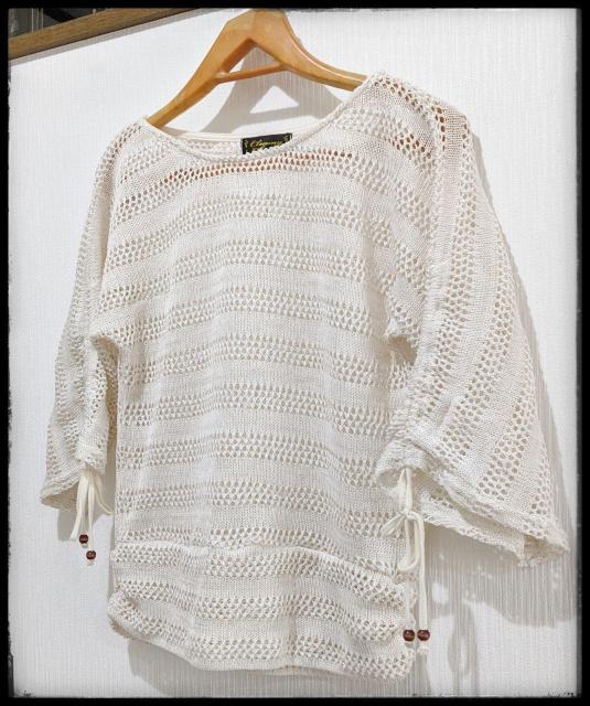 ★ Cleamy Chick★クリーミーチック★サマーニット★七分袖★Tシャツ★Mサイズ★白★Mサイズ★まとめ買い歓迎★ < 女性ファッション  ★ Cleamy Chick★クリーミーチック★サマーニット★七分袖★Tシャツ★Mサイズ★白★Mサイズ★まとめ買い歓迎★ < 女性ファッションの