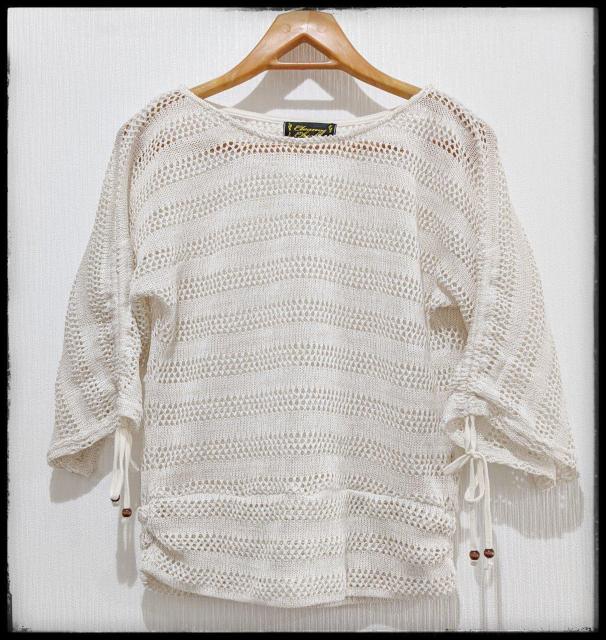 ★ Cleamy Chick★クリーミーチック★サマーニット★七分袖★Tシャツ★Mサイズ★白★Mサイズ★まとめ買い歓迎★ < 女性ファッション  ★ Cleamy Chick★クリーミーチック★サマーニット★七分袖★Tシャツ★Mサイズ★白★Mサイズ★まとめ買い歓迎★ < 女性ファッションの