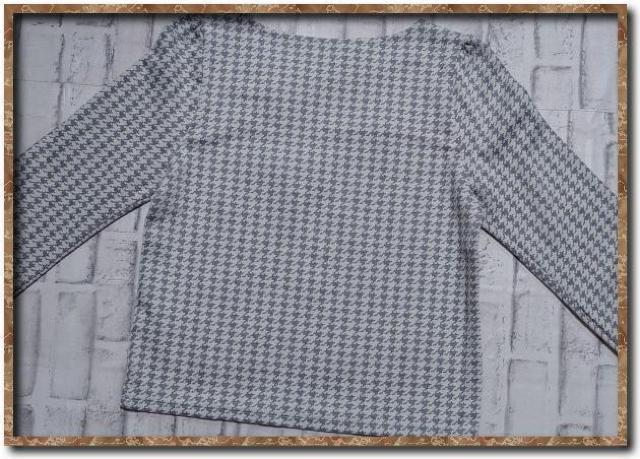 クチュールブローチ リボン付き千鳥格子カットソー < ブランド  クチュールブローチ リボン付き千鳥格子カットソー < ブランドの