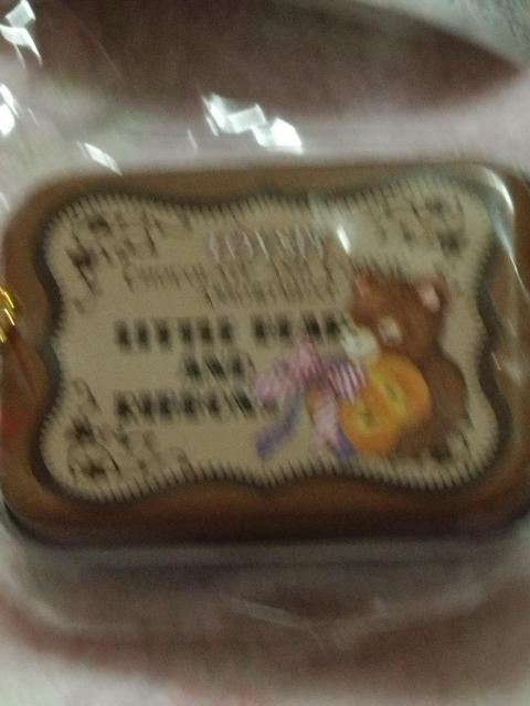 缶入りチョコ&クッキー マスコット ★りぼんとクマ缶 ボールチェーン付き < ホビー  缶入りチョコ&クッキー マスコット ★りぼんとクマ缶 ボールチェーン付き  < ホビーの