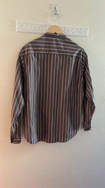 イオン トップバリュ メンズ マオカラー ノーカラー ストライプ 長袖シャツ グレー M < 男性ファッション イオン トップバリュ メンズ マオカラー ノーカラー ストライプ 長袖シャツ グレー M < 男性ファッションの