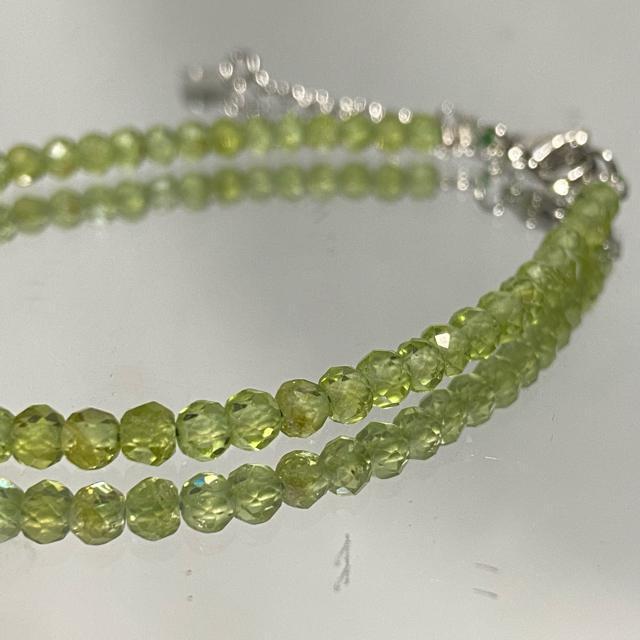 《bracelet》宝石質 ミャンマー産ペリドット 多面カット < 女性アクセサリー/時計  《bracelet》宝石質 ミャンマー産ペリドット 多面カット < 女性アクセサリー/時計の