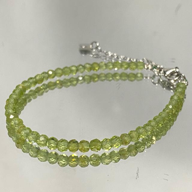 《bracelet》宝石質 ミャンマー産ペリドット 多面カット < 女性アクセサリー/時計  《bracelet》宝石質 ミャンマー産ペリドット 多面カット < 女性アクセサリー/時計の