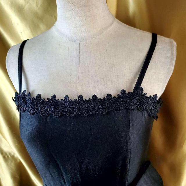 ★Ryu Ryu★編み上げ&リボン&レース使い!ひざ丈ドレス/ワンピース★9号★ < 女性ファッション  ★Ryu Ryu★編み上げ&リボン&レース使い!ひざ丈ドレス/ワンピース★9号★ < 女性ファッションの