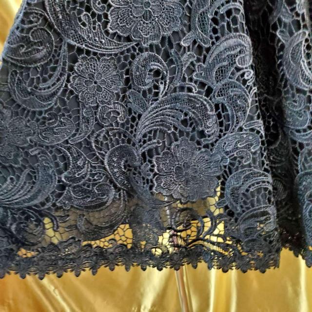 ★Ryu Ryu★編み上げ&リボン&レース使い!ひざ丈ドレス/ワンピース★9号★ < 女性ファッション  ★Ryu Ryu★編み上げ&リボン&レース使い!ひざ丈ドレス/ワンピース★9号★ < 女性ファッションの