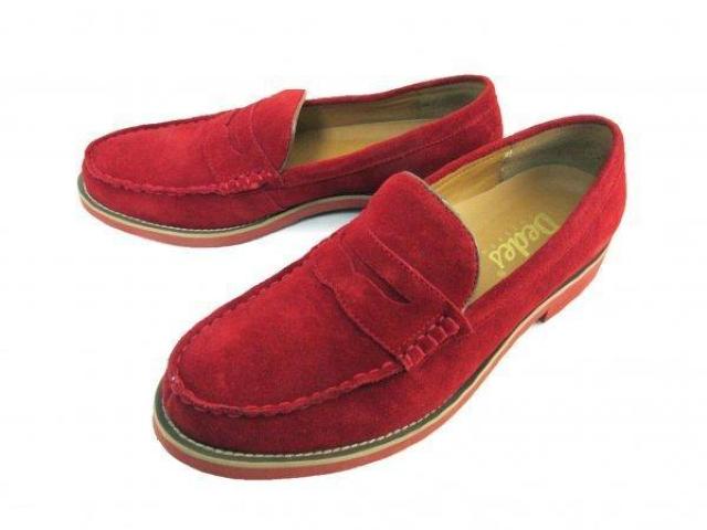 1円~C208新品Dedes本革スウェードヴァンプスリッポン25.5aRED♂ < 男性ファッション 1円~C208新品Dedes本革スウェードヴァンプスリッポン25.5aRED♂ < 男性ファッションの