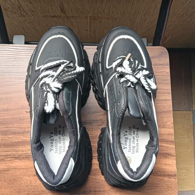 新品 24cm レディース スニーカー ブラック シューズ 靴 身長アップ < 女性ファッション  新品 24cm レディース スニーカー ブラック シューズ 靴 身長アップ < 女性ファッションの