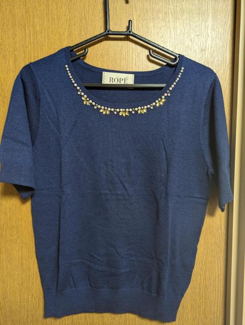 ロペROPE昨季美品ロイヤルブルーウール混長袖丸首カーディガンニットビジュー付半袖セーター大きいサイズEX-211号12号セット < ブランド ロペROPE昨季美品ロイヤルブルーウール混長袖丸首カーディガンニットビジュー付半袖セーター大きいサイズEX-211号12号セット < ブランドの