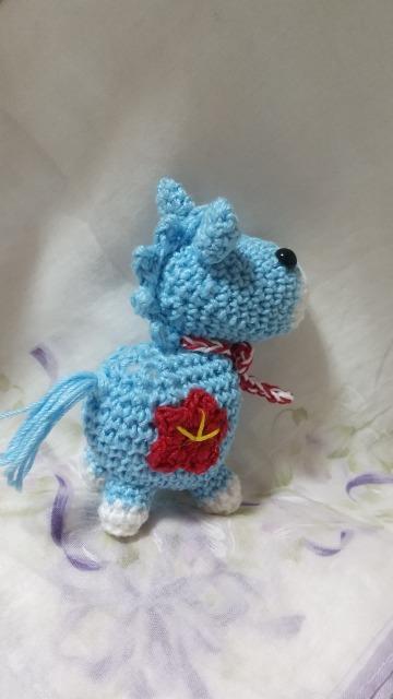 うま編みぐるみ(水色) < ペット/手芸/園芸 うま編みぐるみ(水色) < ペット/手芸/園芸の