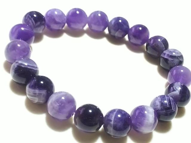 天然石★シェブロンアメジスト 10mm ブレス < 女性アクセサリー/時計 天然石★シェブロンアメジスト 10mm ブレス < 女性アクセサリー/時計の