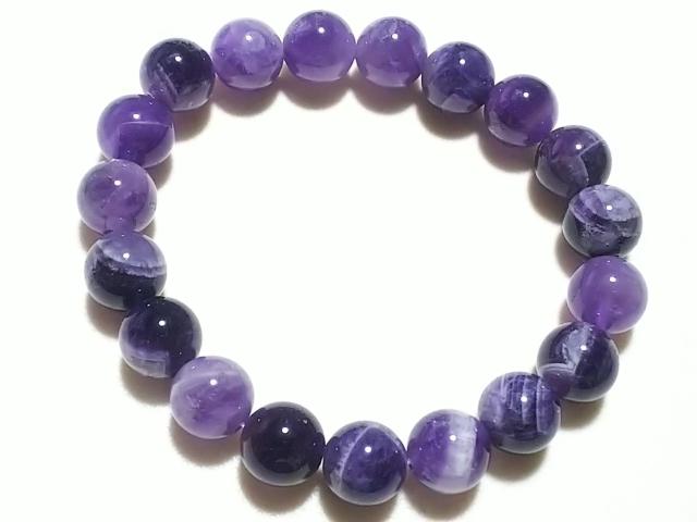 天然石★シェブロンアメジスト 10mm ブレス < 女性アクセサリー/時計 天然石★シェブロンアメジスト 10mm ブレス < 女性アクセサリー/時計の